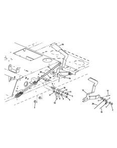 Brake Assembly Diagram and Parts List for Z-FORCE44 17AE3AGF-17AE3AGF010 Cub Cadet Lawn Tractor
